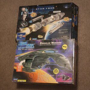 Lot Playmates Star Trek First Contact Phoenix Warp Drive Ship & Romulan Warbird